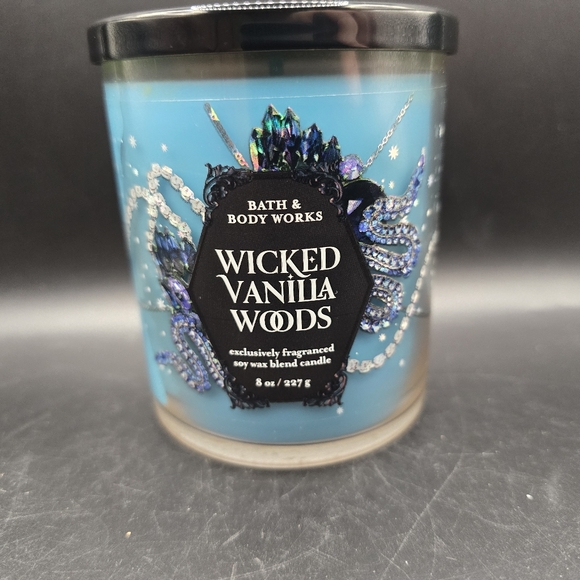 New Unused Wicked Vanilla Woods Jar Candle Single Wick Bath and Body Works 8oz - Picture 3 of 7